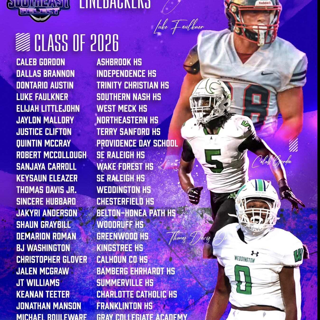 Linebackers HS linbackers for 2026